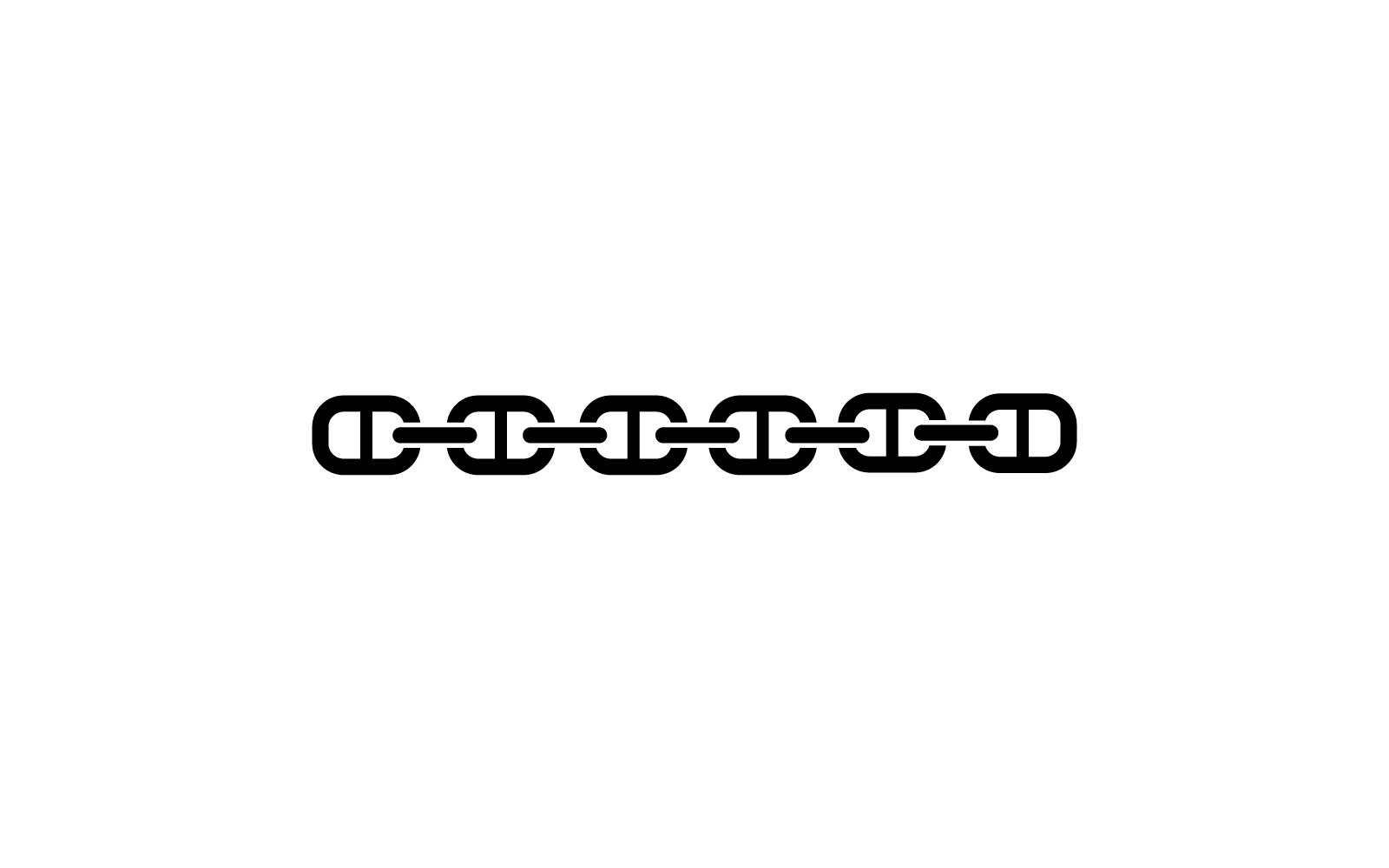 chain flat design logo vector template