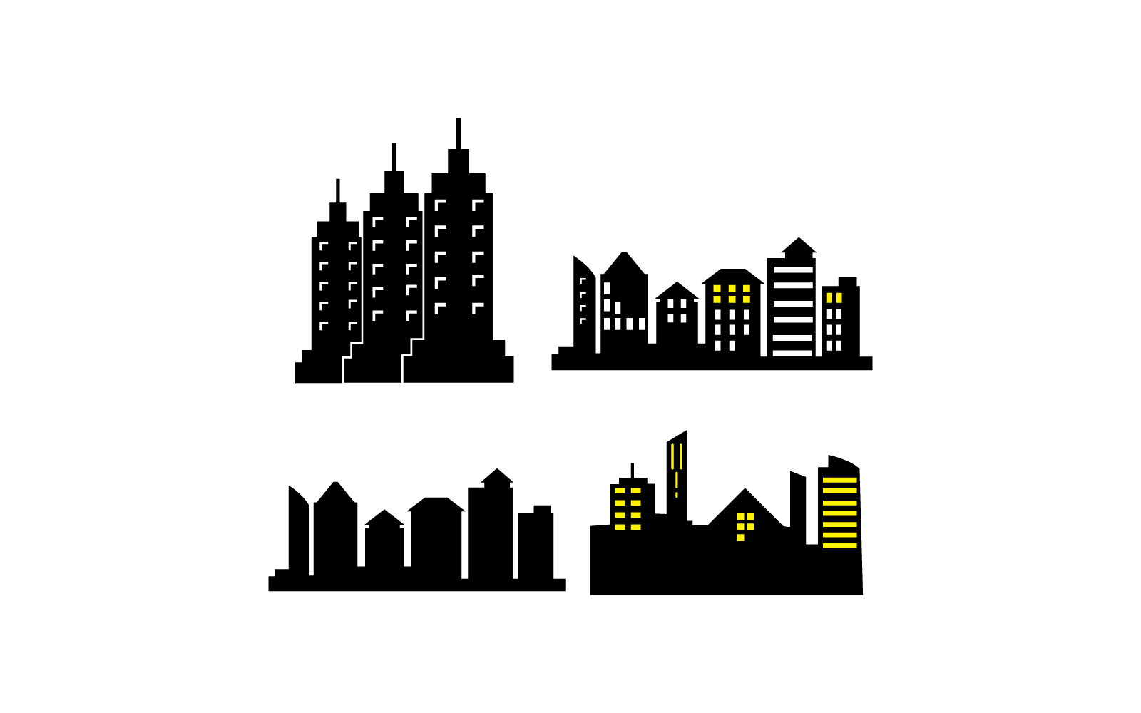 City skyline, city silhouette design illustration vector template