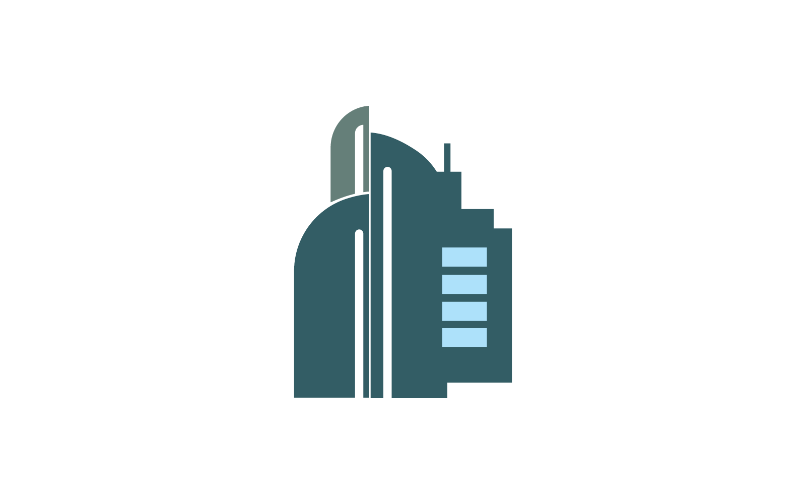 City skyline, city silhouette icon vector template