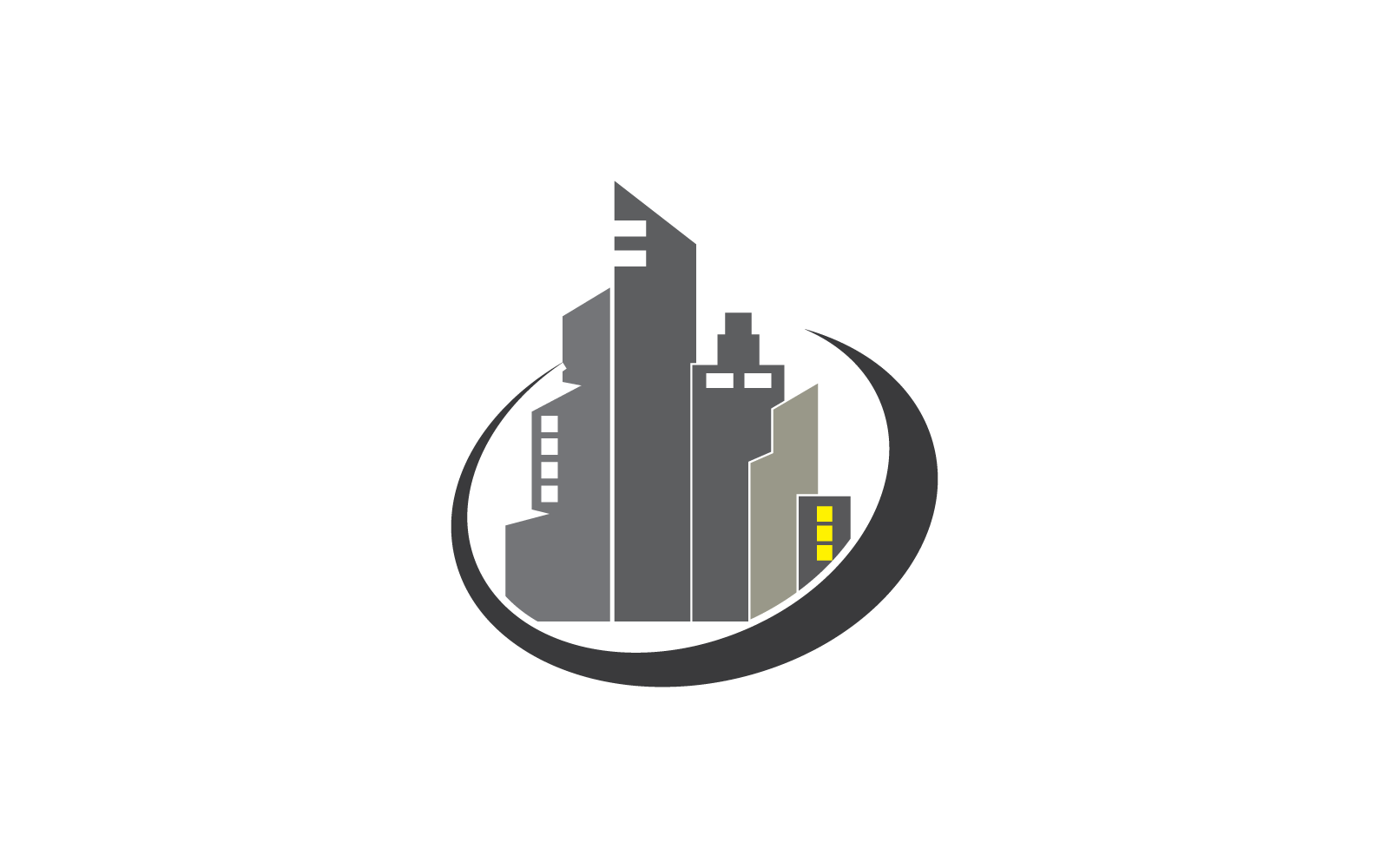 City skyline, city silhouette vector icon illustration template