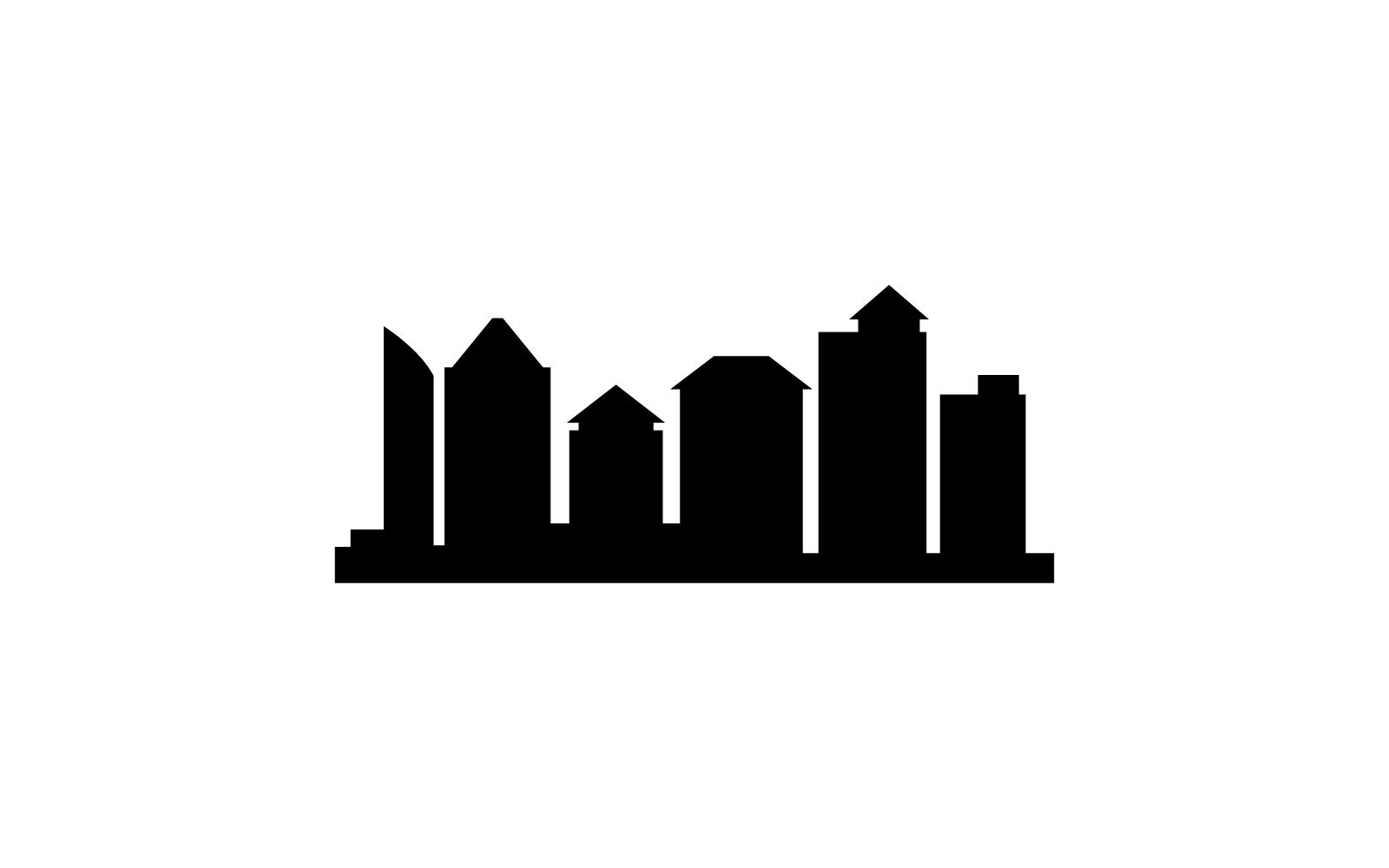 City skyline, city silhouette vector illustration icon flat design