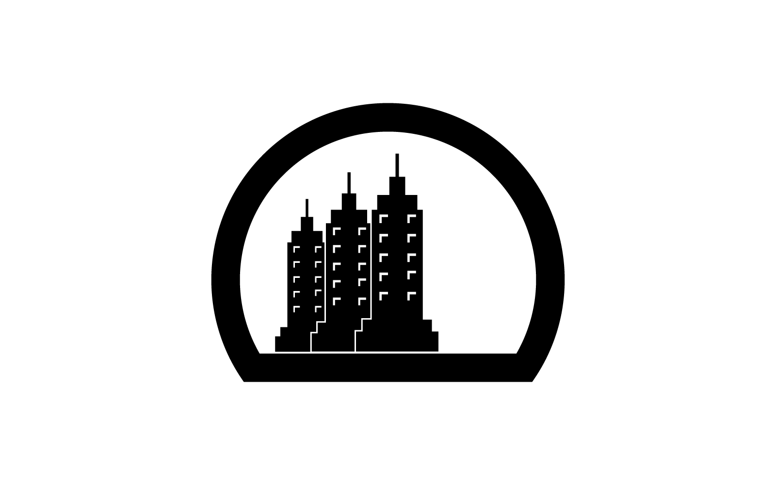 City skyline, city silhouette vector illustration icon template