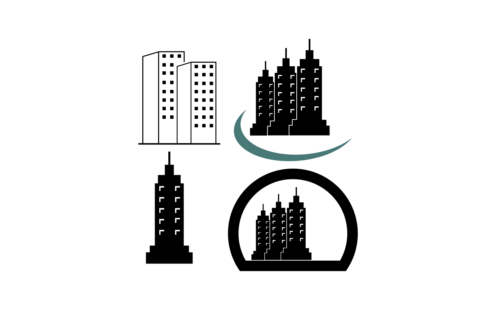 City skyline, city silhouette vector illustration template in design