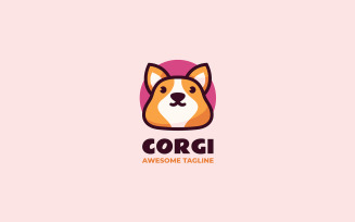 Corgi Dog Simple Mascot Logo 2