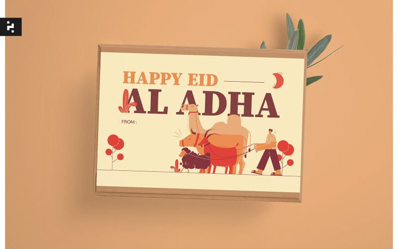 Creative Eid Al Adha Greeting Card Corporate Identity