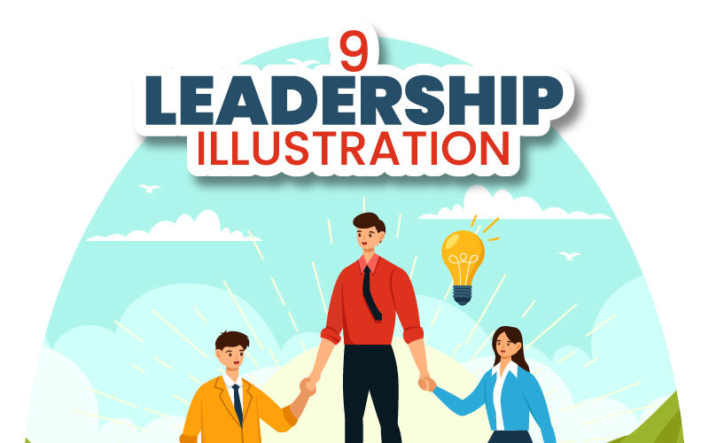 9 Business Leadership Illustration