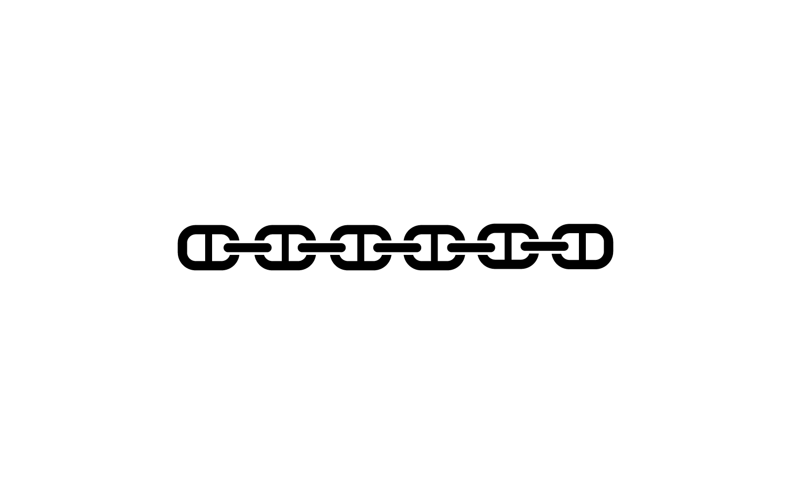 plantilla de vector de logotipo de diseño plano de cadena