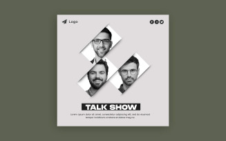 Talk Show or Podcast Social Media Post Template
