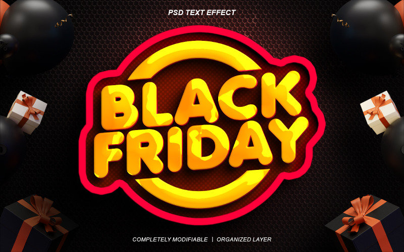 Black Friday 3d text effect Illustration
