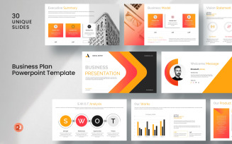 Business Plan PowerPoint Template Layout.