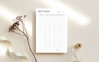 Canva Bill Tracker template Design