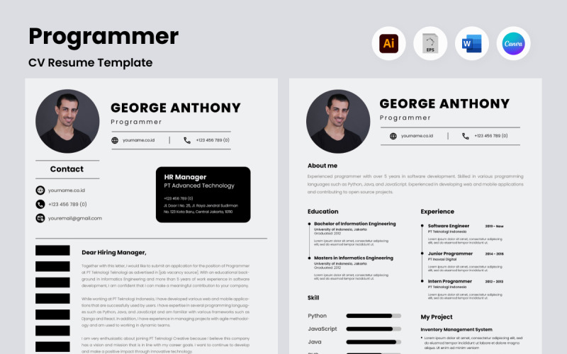 Elevate your job application with Resume Programmer V5 Resume Template