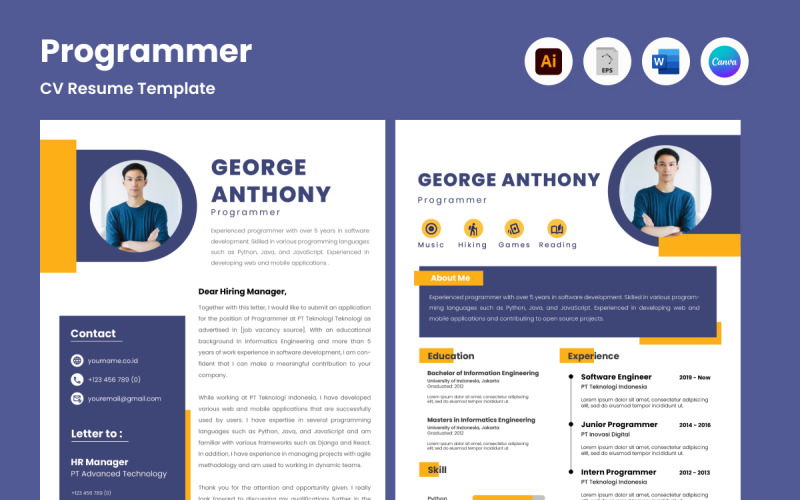 Elevate your job application with Resume Programmer V6 Resume Template
