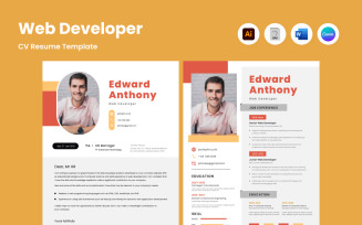 Resume Web Developer V2 the perfect template for showcasing
