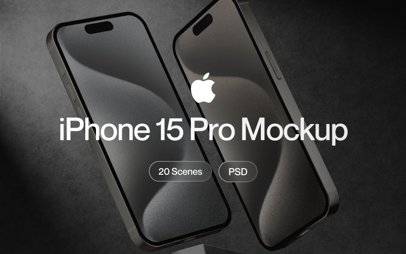 Apple iPhone 15 Pro Mockup Product Mockup