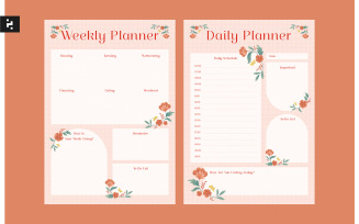 Creative Floral Weekly Daily Planner
