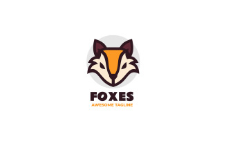 Fox Simple Mascot Logo Design 3