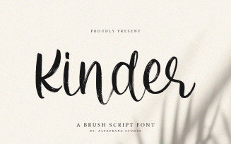 Kinder - Brush Script Font