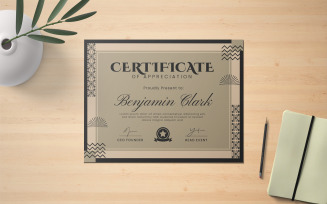Traditional Vintage Certificate Appreciation Template