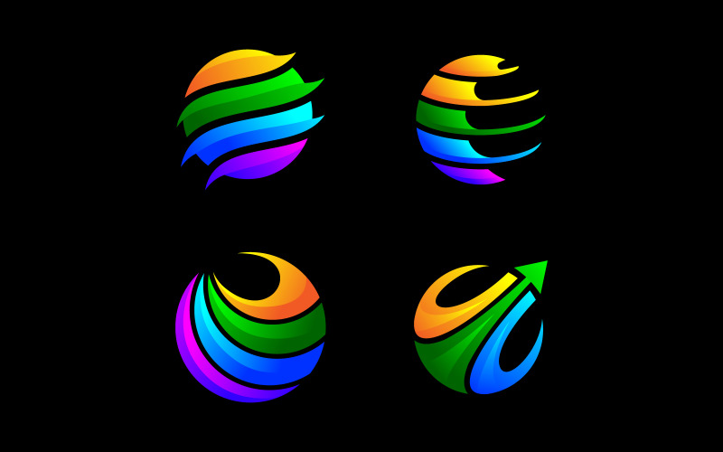 Vector design template for business. Global icon set. travel Logo Template