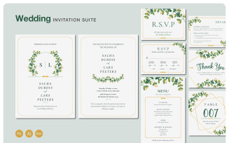 Wedding Party Invitation Suite Template