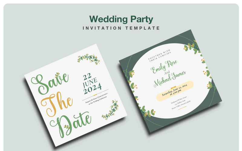 Wedding Party Invitation Template Corporate Identity