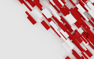 3d Geometric Abstract Backgrounds Red White