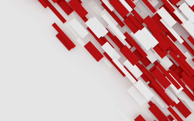 3d Geometric Abstract Backgrounds Red White