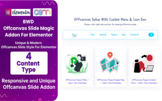 Offcanvas Slide Magic WordPress Plugin For Elementor