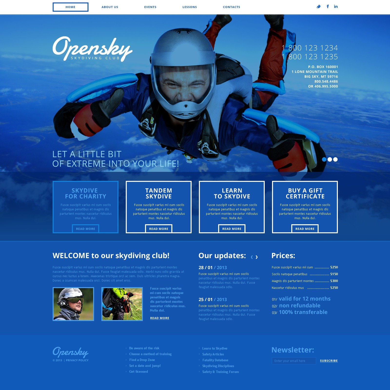 Dating site for extreme sports