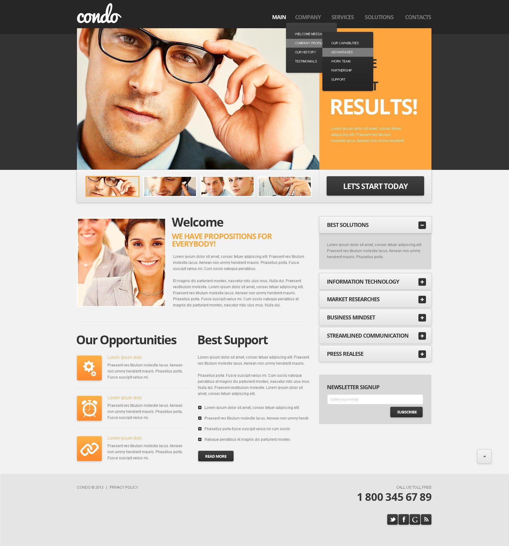 Marketing Agency Website Template 42795