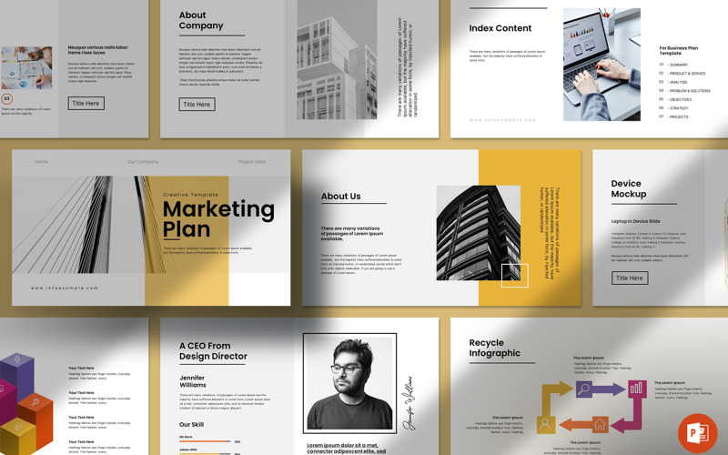 Creative Marketing Plan Layout Template PowerPoint Template