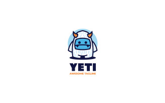 Yeti Mascot Cartoon Logo Design