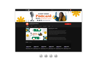 YouTube Cover Podcast Template