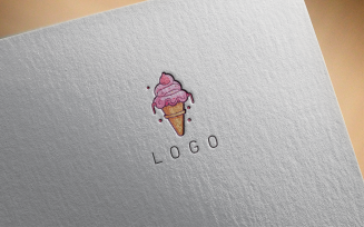 Elegant Ice cream Logo 6-0624-23
