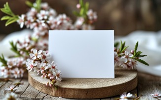White Paper Flowers Card Mockup 218