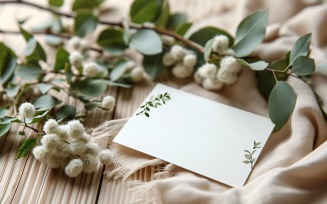 White Paper Flowers Card Mockup 232