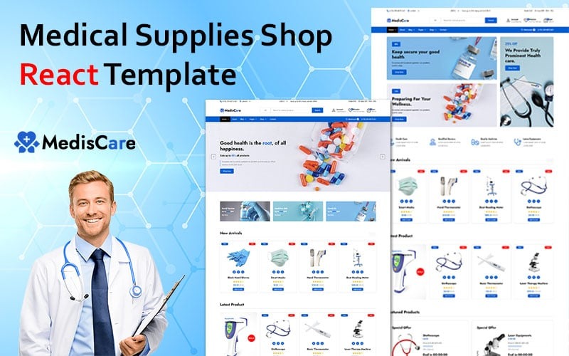 Mediscare - Medical Supplies Shop React Website Template