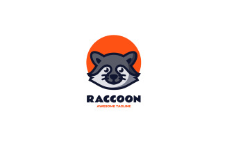 Raccoon Simple Mascot Logo 4