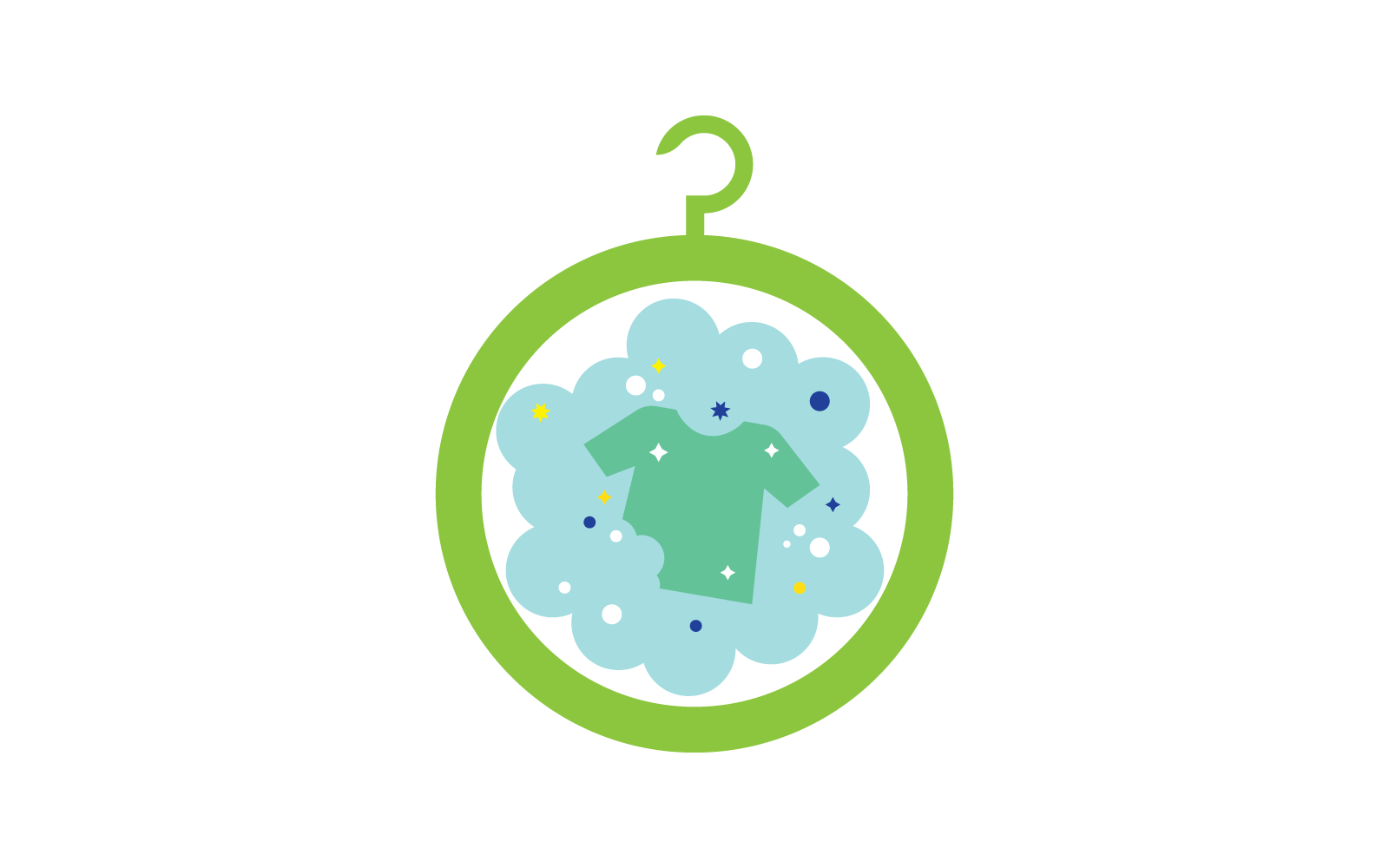 Laundry logo design icon vector template