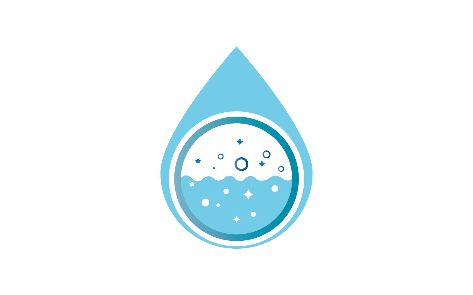 Laundry logo flat design icon vector illustration template