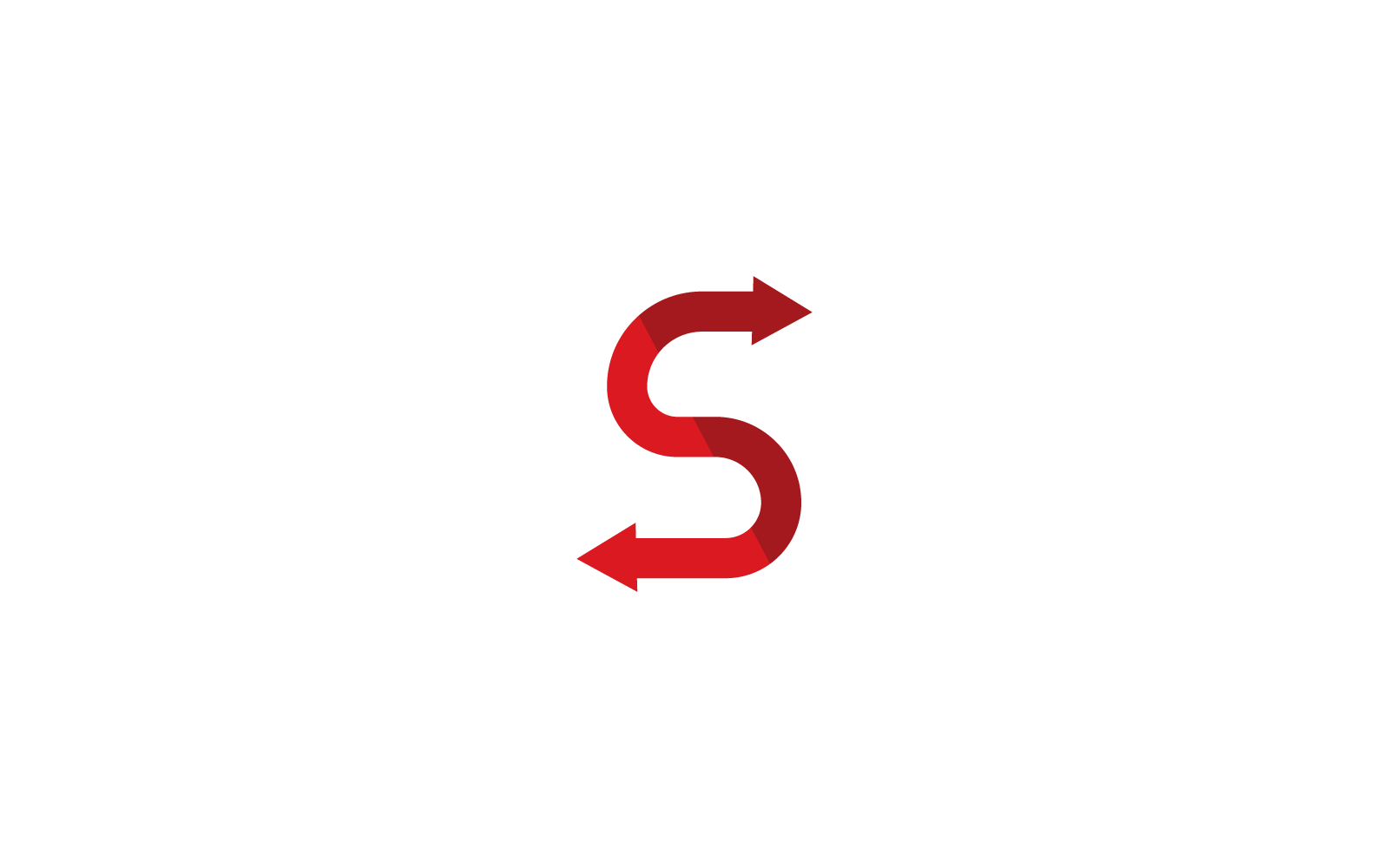 S Initial letter with arrow design illustration
