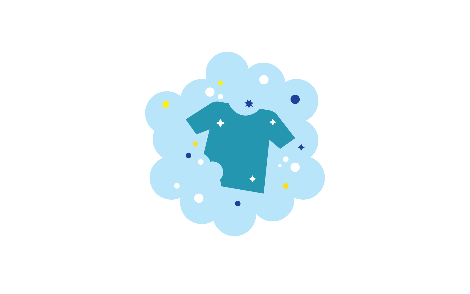 Szablon ilustracji ikony projektu logo pralni