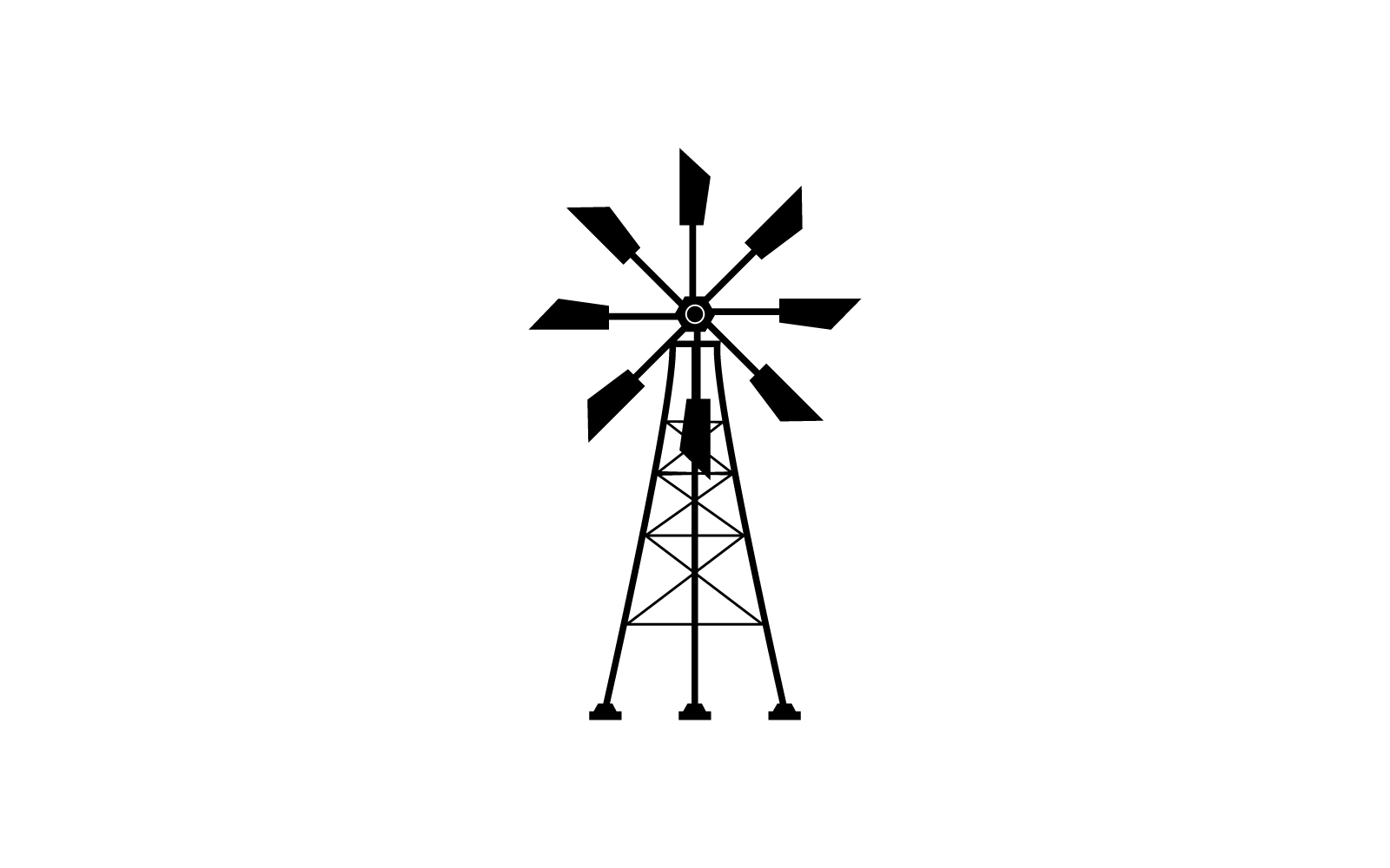 Windmill design vector icon illustration logo template