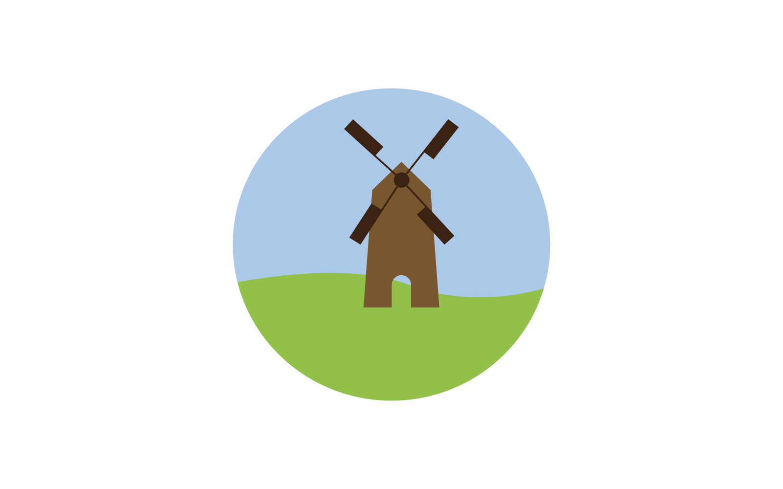Windmill design vector illustration logo template
