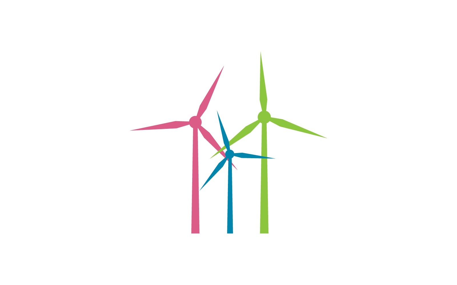 Windmill design vector logo illustration template