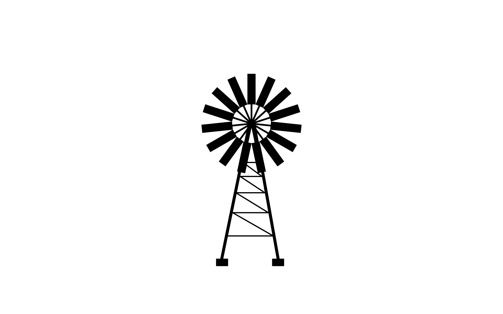 Windmill design vector logo template illustration