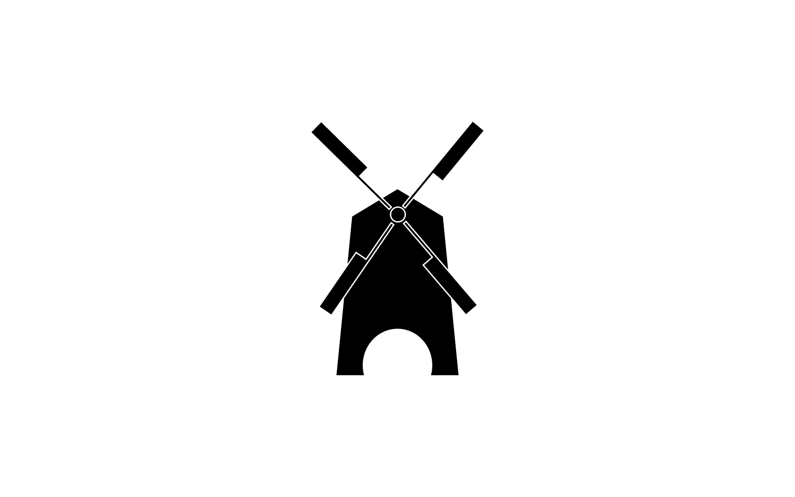 Windmill design vector logo template