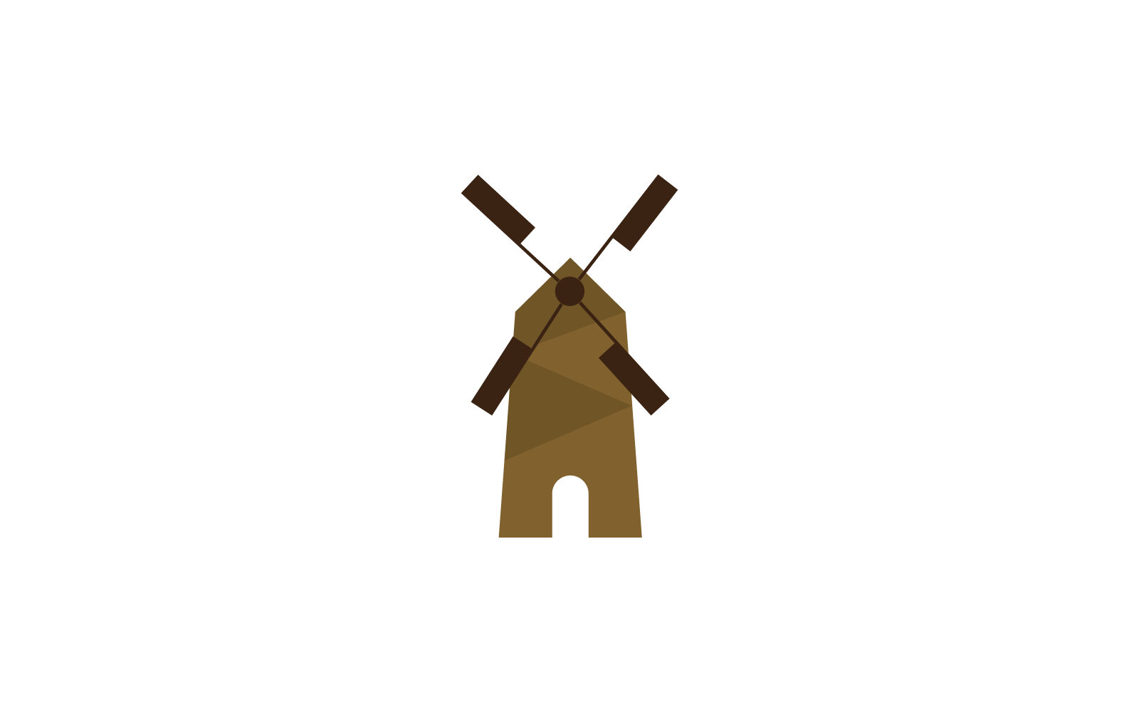 Windmill flat design vector logo template