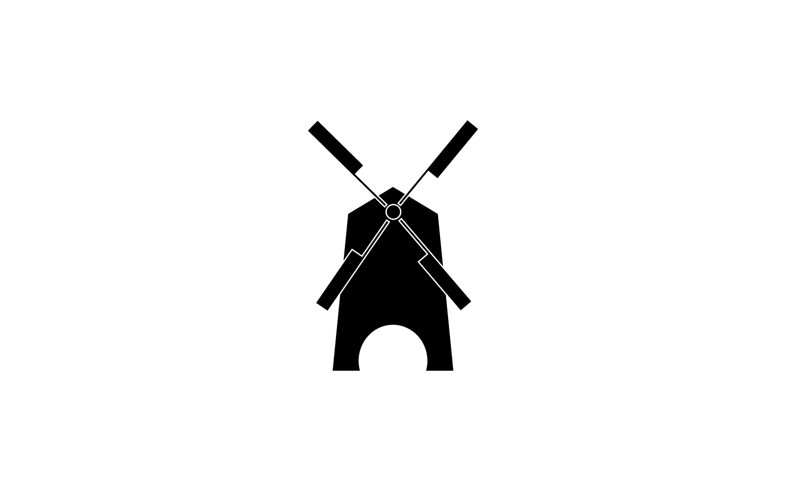 Windmühlen-Design, Vektor-Logo-Vorlage